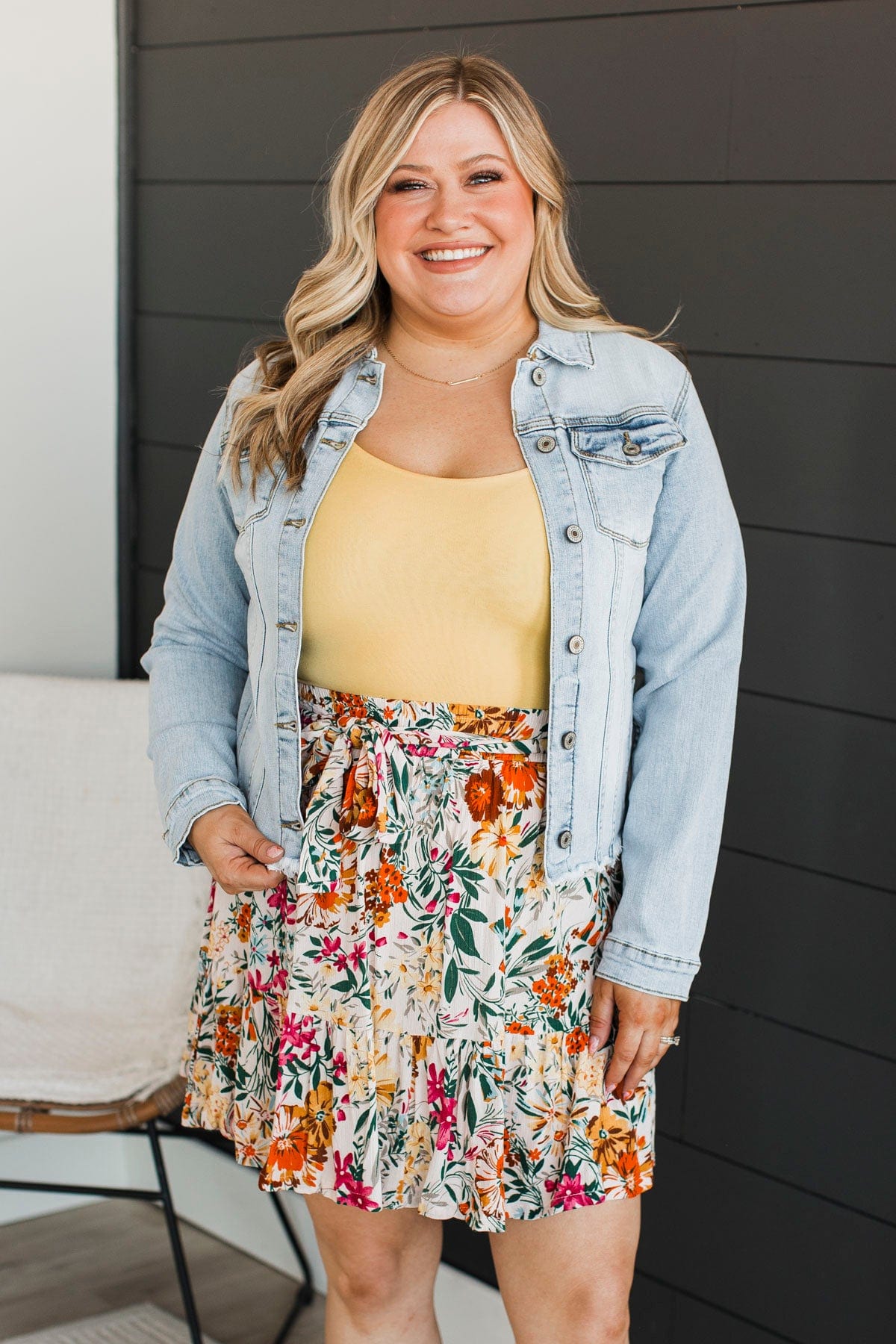 Sweet Like Honey Floral Skirt- Navy – The Pulse Boutique