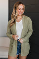 Take Me Places Knit Cardigan- Sage