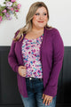 Many Reasons Lightweight Cardigan- Dark Orchid