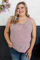 Always Thriving Pointelle Tank Top- Dusty Mauve