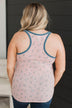 Never Leave You Alone Floral Tank Top- Blush & Navy