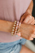 Committed To You Bracelet Set- Pink