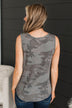 Through The Wilderness Camo Tank Top- Charcoal