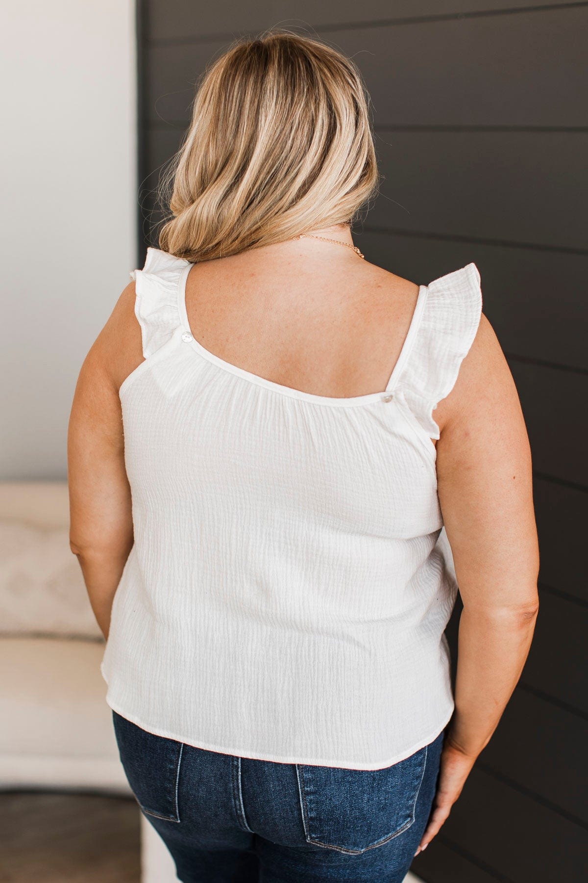 Keep It Interesting Tank Top- White