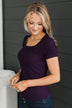 Find My Way Home Ribbed Top- Plum