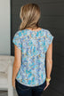 Radiant Presence Floral Top- Blue