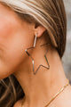 Star Potential Hoop Earrings- Silver