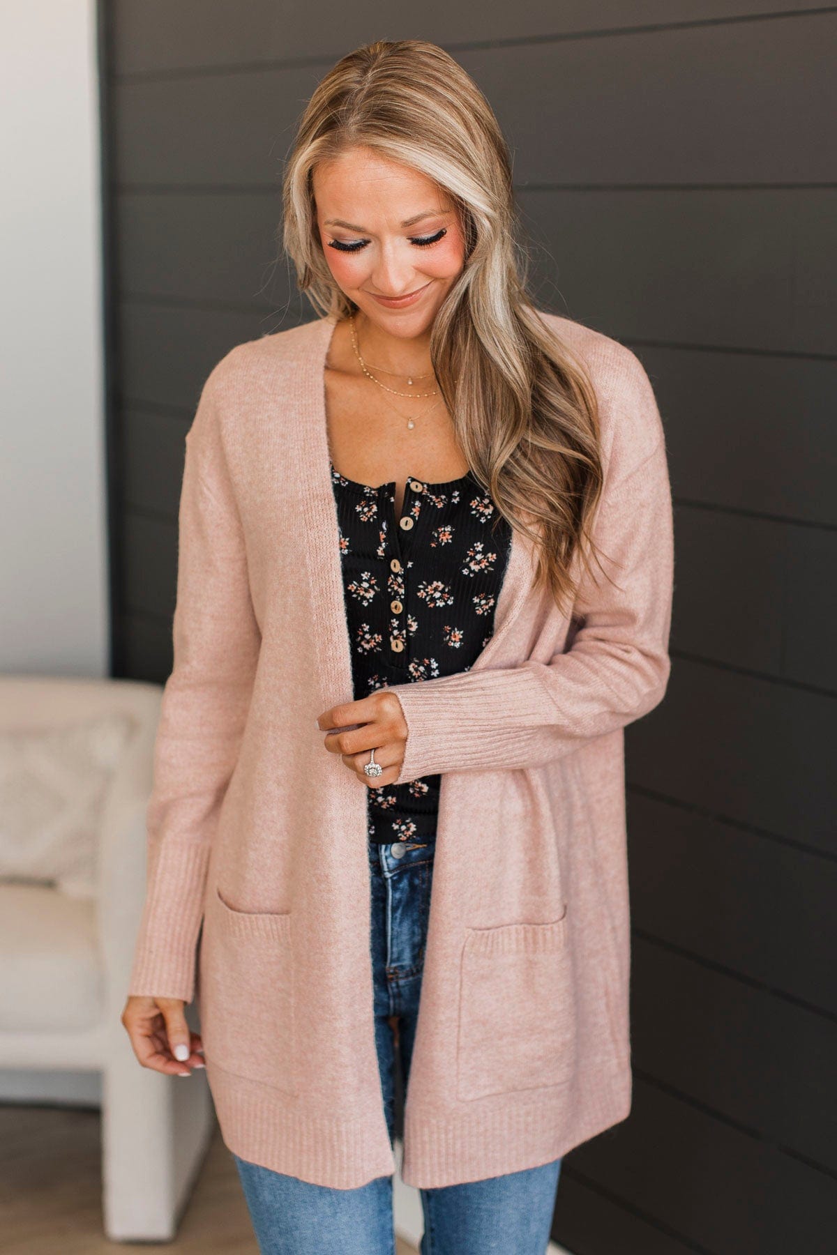 Dusty pink cardigan hotsell