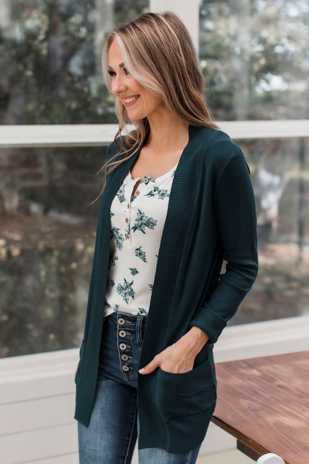 Comfortable With Myself Knit Cardigan- Emerald Green – The Pulse Boutique