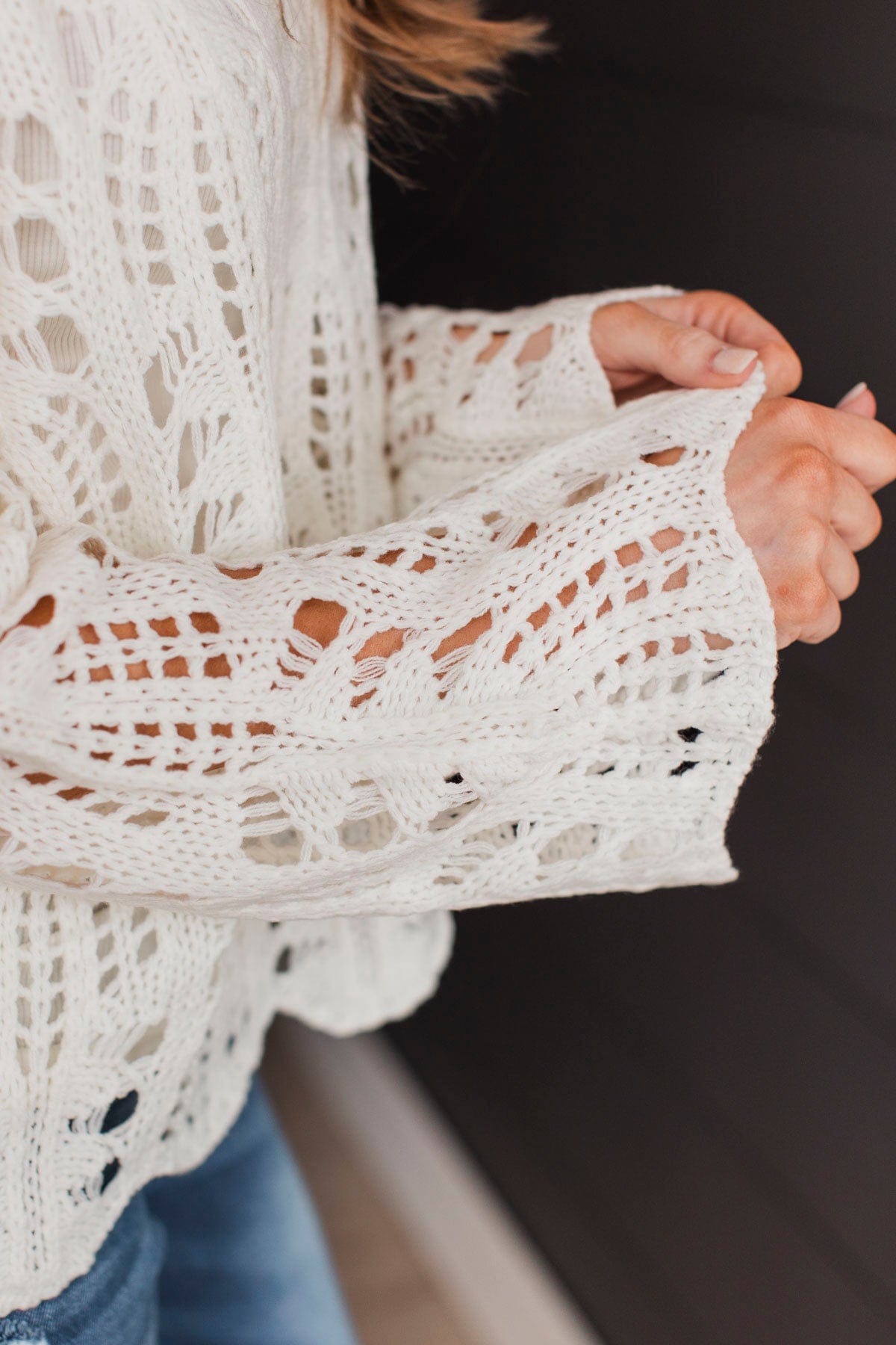 Free people clearance traveling lace sweater