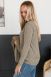 Fireside Memories Long Sleeve Top- Dusty Olive