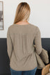 Fireside Memories Long Sleeve Top- Dusty Olive