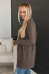 Kiss Me Goodnight Knit Cardigan- Dark Mocha