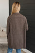 Kiss Me Goodnight Knit Cardigan- Dark Mocha