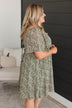 Back To Your Roots Floral Dress- Ivory & Olive