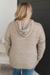 With Gratitude Knit Hooded Sweater- Mushroom