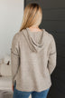 With Gratitude Knit Hooded Sweater- Mushroom