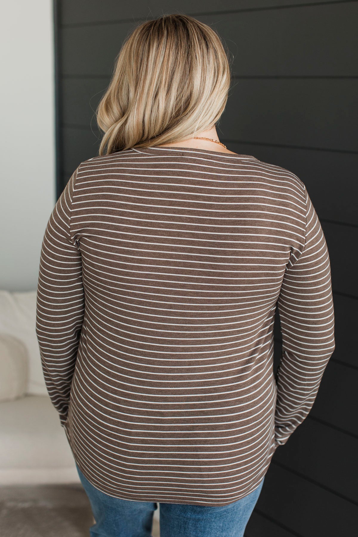 Take Action Long Sleeve Top- Dark Mocha