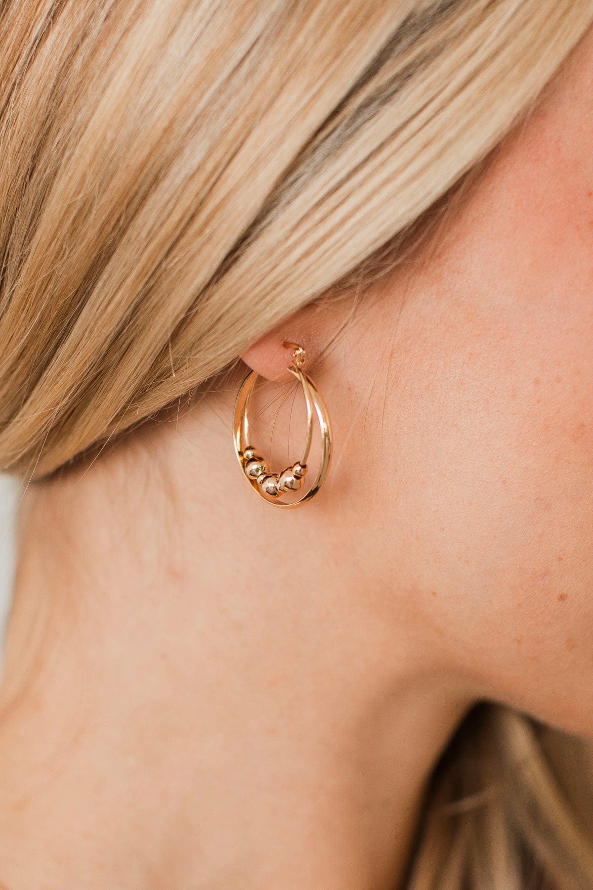 Shining Reputation Layered Hoop Earrings- Gold