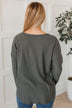 Nothing But Sweet Waffle Knit Top- Dusty Olive