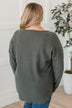 Nothing But Sweet Waffle Knit Top- Dusty Olive