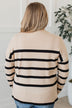 True For You Striped Sweater- Almond