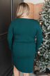 Living For Tonight Long Sleeve Dress- Teal Green