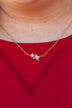 Feel Like A Star Necklace & Earring Set- Gold