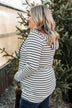 Easy To Love Quarter Zip Hoodie- Oatmeal & Buffalo Plaid