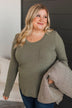 In The Clear Long Sleeve Top- Light Olive