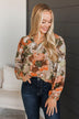 Dearly Adored Floral Blouse- Khaki