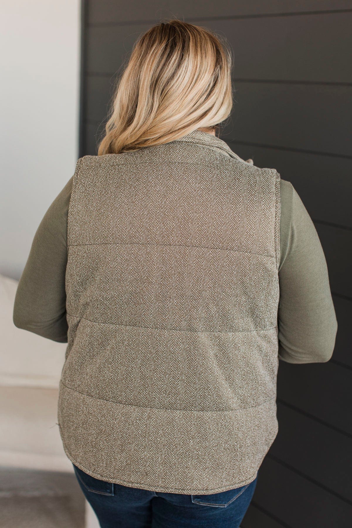 Change Of Tune Puffer Vest- Olive