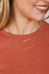 Blessed With Grace Layered Cross Necklace- Gold