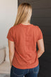 Gives Me Hope Short Sleeve Top- Burnt Orange