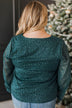 Exceptional As Always Floral Blouse- Dark Teal