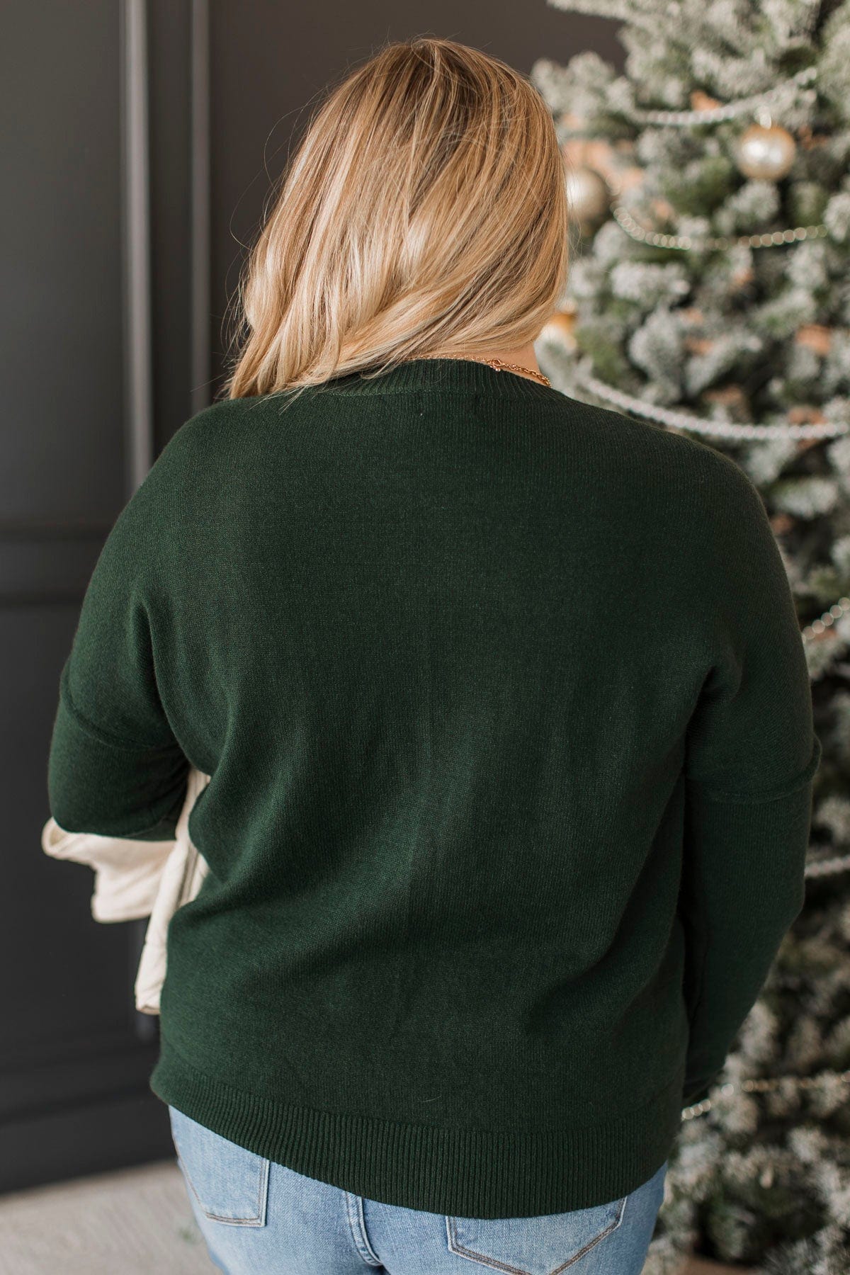 Ahead Of The Times Knit Sweater- Forest Green