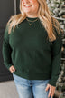 Ahead Of The Times Knit Sweater- Forest Green