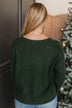 Absolute Favorite V-Neck Sweater- Hunter Green