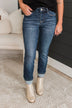 Risen Slim-Straight Jeans- Capri Wash