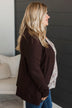 As Easy As Can Be Cardigan- Dark Brown