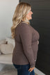 Miles Between Us Long Sleeve Top- Dark Brown