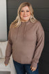 Second Chances Hooded Pullover Top- Mocha