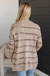 Give It A Shot Striped Cardigan- Light Mocha