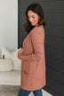 Comfortable With Myself Knit Cardigan- Marsala