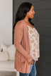 Comfortable With Myself Knit Cardigan- Marsala