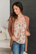 Comfortable With Myself Knit Cardigan- Marsala