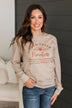 "Farm Fresh Pumpkins" Graphic Top- Light Taupe