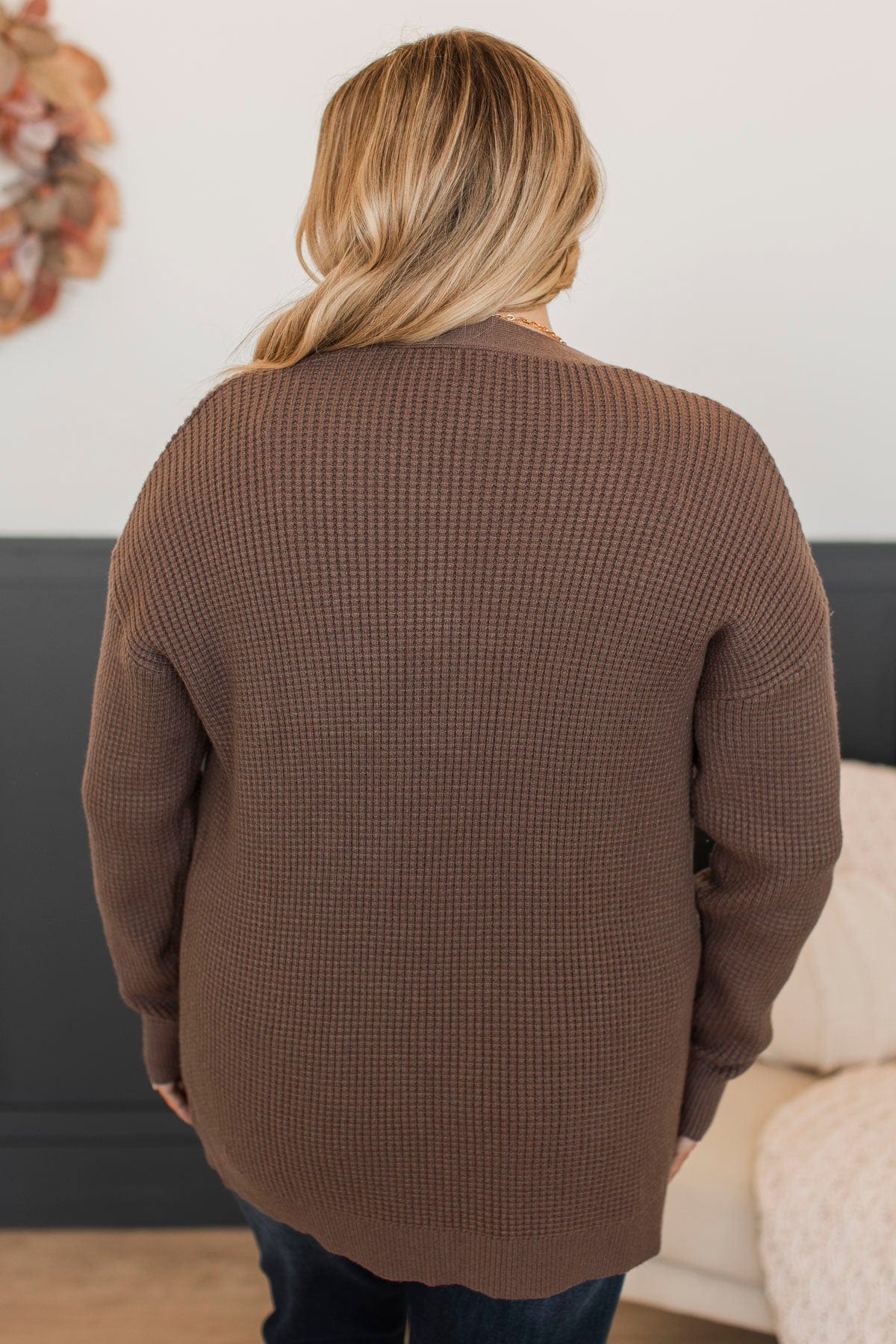 Seeking Your Love Knit Cardigan- Dark Mocha