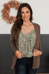 Seeking Your Love Knit Cardigan- Dark Mocha