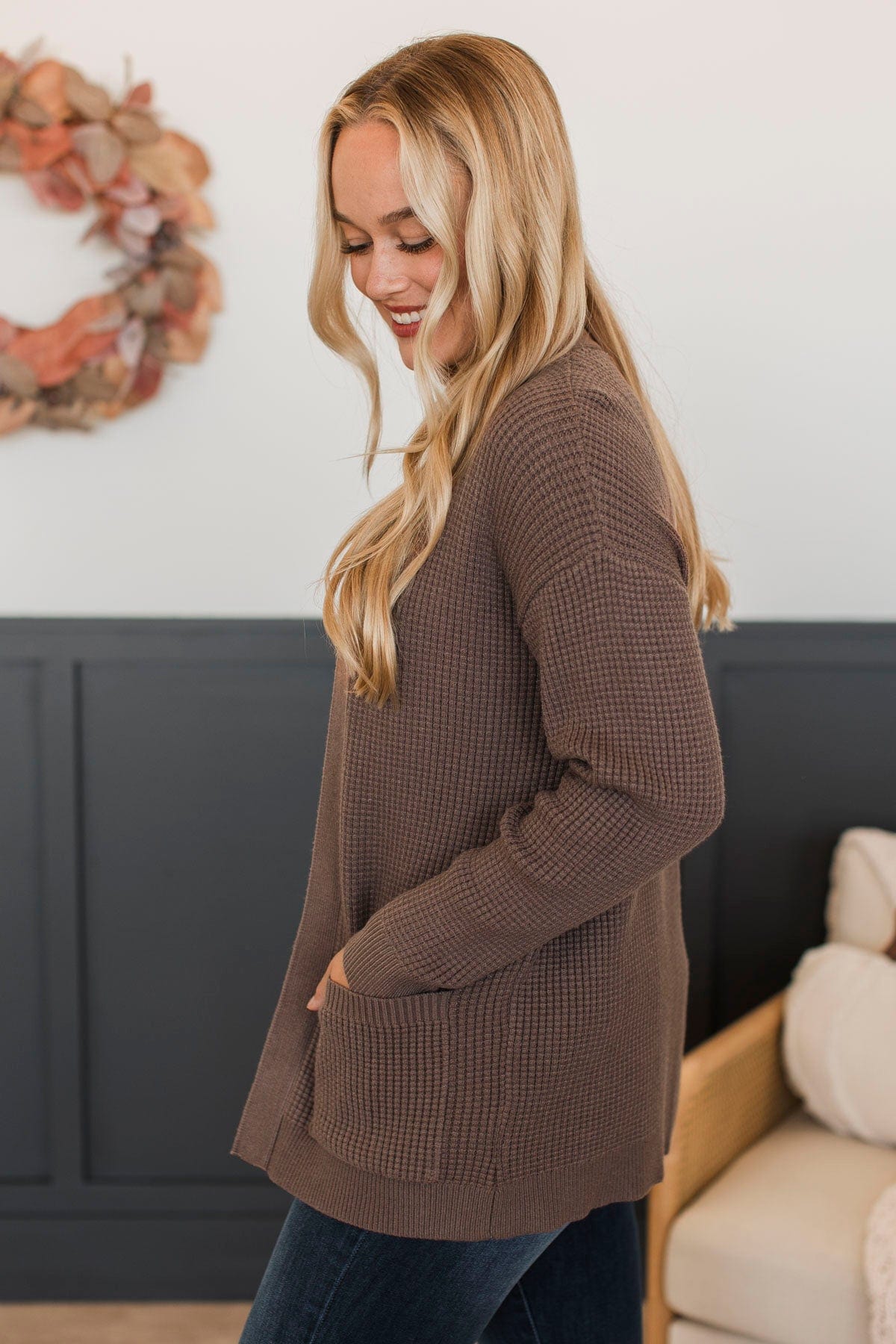 Seeking Your Love Knit Cardigan- Dark Mocha